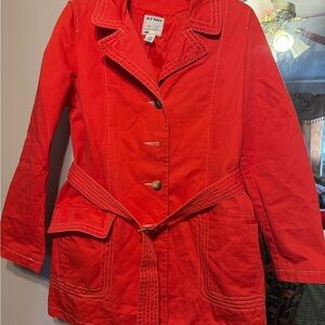 Old Navy Women's Bright Red Trench Coat